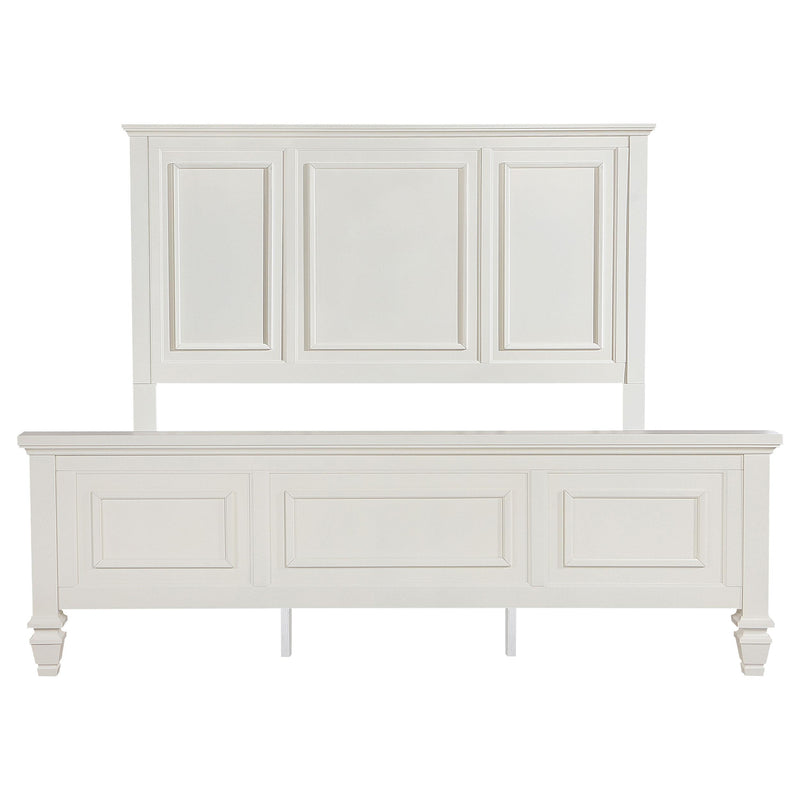 Sandy Beach 63-inch California King Panel Bed Cream White - 201301KWN