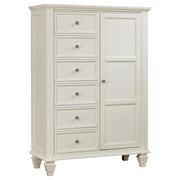 Sandy Beach 8-drawer Door Chest Cream White - 201308
