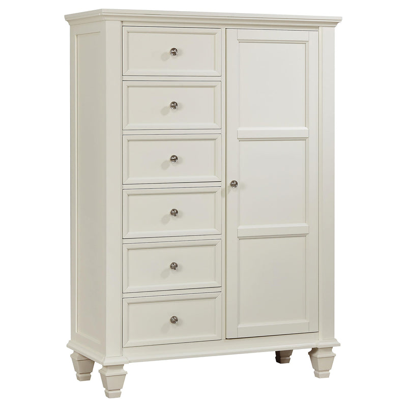 Sandy Beach 8-drawer Door Chest Cream White - 201308