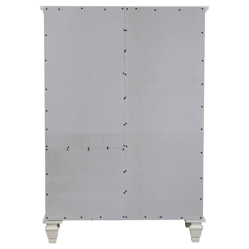 Sandy Beach 8-drawer Door Chest Cream White - 201308