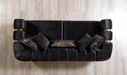Santana Black Velvet Sofa & Loveseat [ETA: 5/16] - Gate FurnitureLiving Room Set