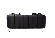 Santana Black Velvet Sofa & Loveseat [ETA: 5/16] - Gate FurnitureLiving Room Set