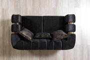 Santana Black Velvet Sofa & Loveseat [ETA: 5/16] - Gate FurnitureLiving Room Set