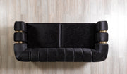 Santana Black Velvet Sofa & Loveseat [ETA: 5/16] - Gate FurnitureLiving Room Set