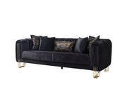 Santana Black Velvet Sofa & Loveseat [ETA: 5/16] - Gate FurnitureLiving Room Set
