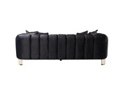 Santana Black Velvet Sofa & Loveseat [ETA: 5/16] - Gate FurnitureLiving Room Set