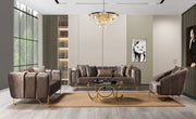 Santana Coffee Velvet Sofa & Loveseat - SANTANACOFFEE-SL