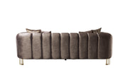 Santana Coffee Velvet Sofa & Loveseat - SANTANACOFFEE-SL