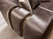 Santana Coffee Velvet Sofa & Loveseat - SANTANACOFFEE-SL