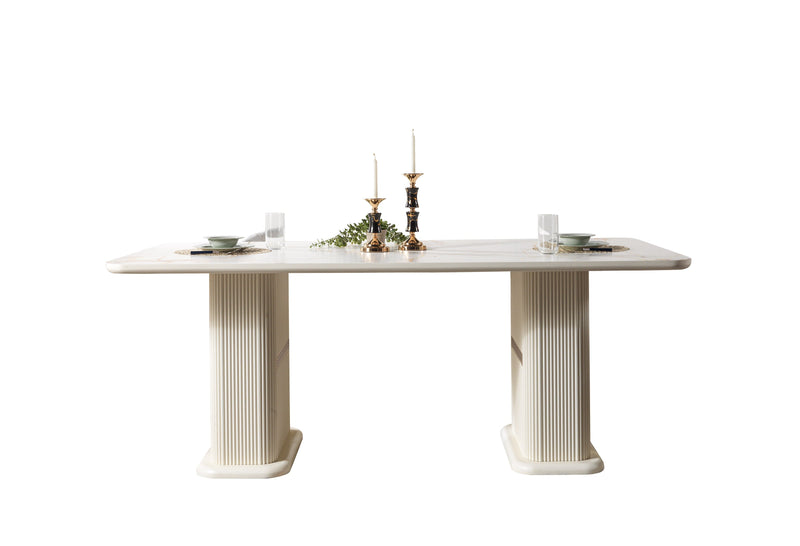 Santana Ivory 7-Piece Dining Set [ETA: 4/22] - SANTANA DS-7PC
