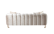 Santana Ivory Velvet Sofa & Loveseat - SANTANAIVORY-SL