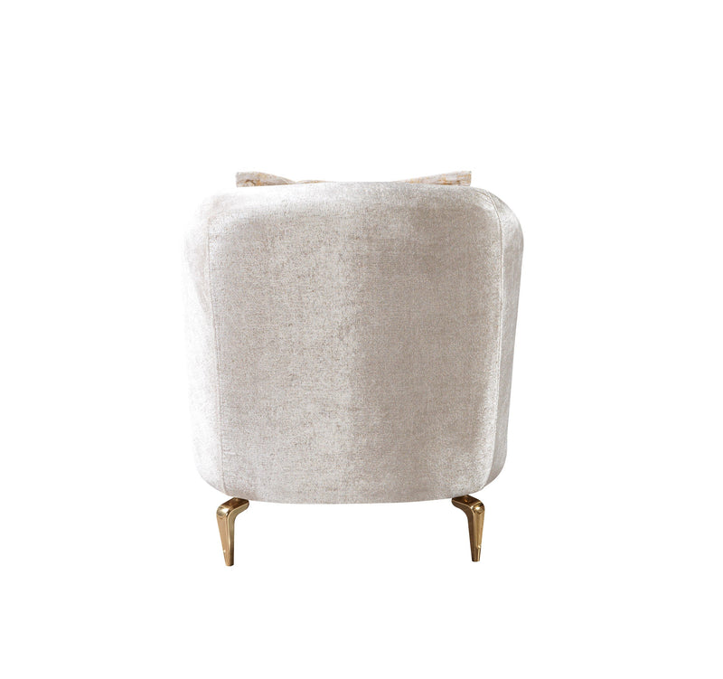 Santana Ivory Velvet Sofa & Loveseat - SANTANAIVORY-SL