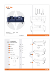 Santana Ivory Velvet Sofa & Loveseat - SANTANAIVORY-SL