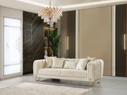 Santana Ivory Velvet Sofa - SANTANAIVORY-S