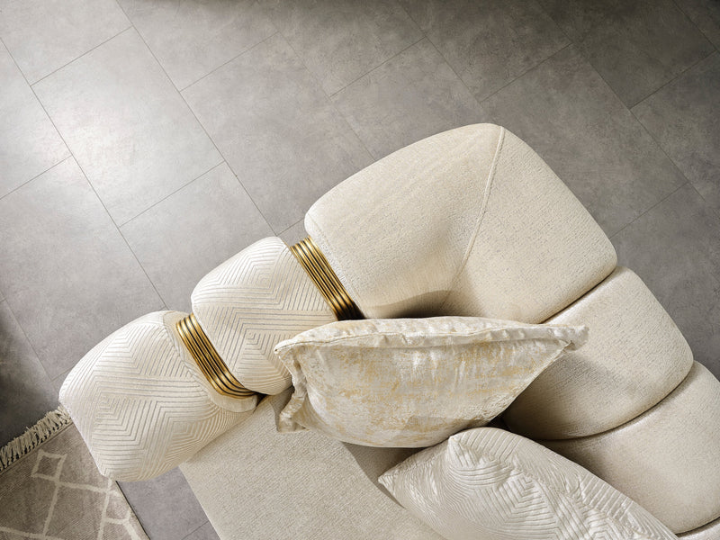 Santana Ivory Velvet Sofa - SANTANAIVORY-S