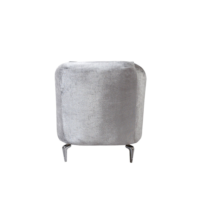Santana Silver Velvet Sofa & Loveseat - SANTANASILVER-SL