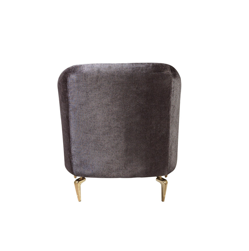 Santana Smoke Velvet Sofa & Loveseat - Gate FurnitureLiving Room Set
