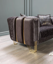 Santana Smoke Velvet Sofa - SANTANASMOKE-S