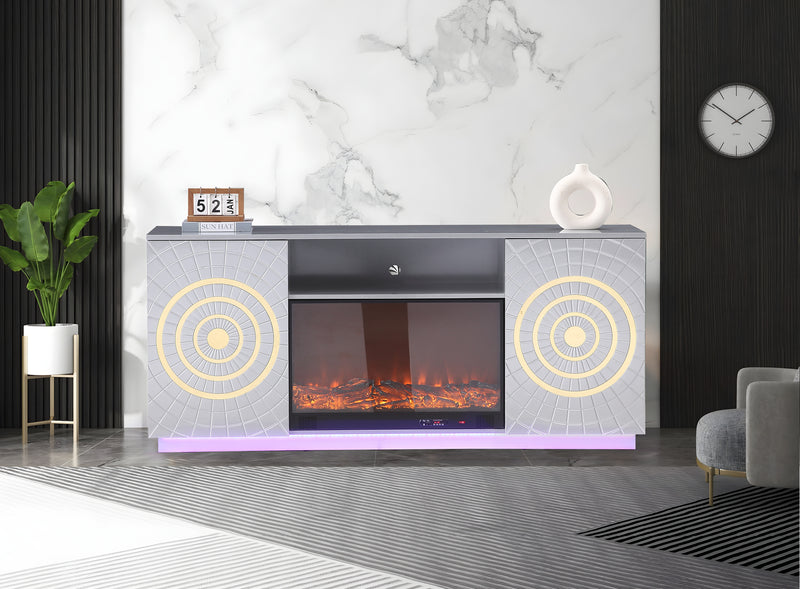 Santiago Silver Tv Stand - SANTIAGO-SLVR-TVS