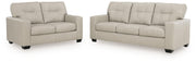 Santorine Sofa and Loveseat in Bone - PKG023816