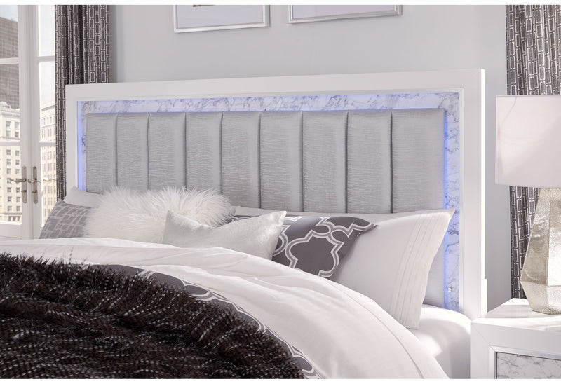 Santorini White Full Bed - Gate FurnitureFull Bed