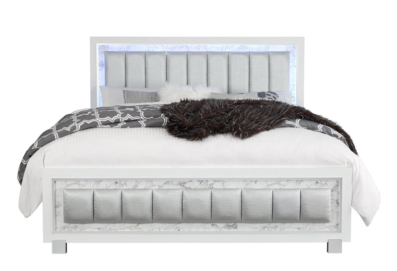 Santorini White King Bed - Gate FurnitureKing Bed