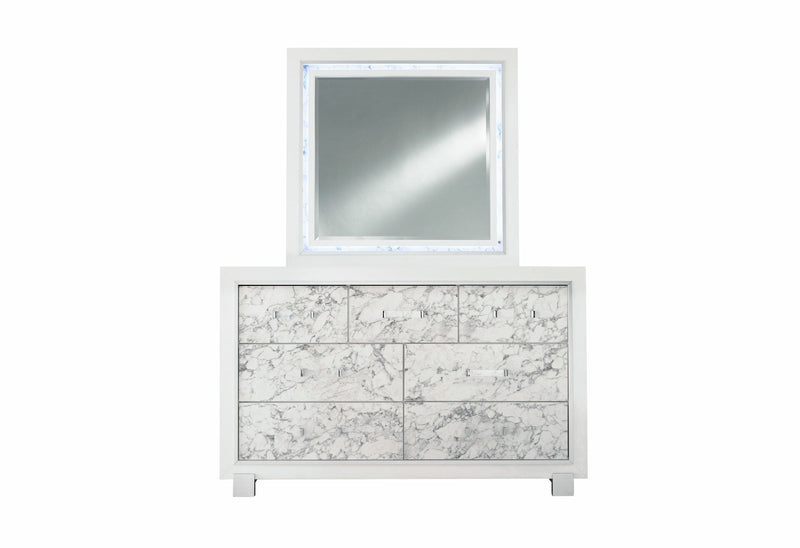Santorini White Mirror - SANTORINI-METALLIC WHITE-MR