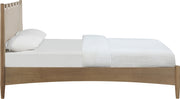 Santos Vegan Leather Headboard and Wood King Bed in Beige - B1265Beige-K