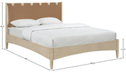 Santos Vegan Leather Headboard and Wood King Bed in Brown - B1264Brown-K