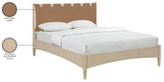 Santos Vegan Leather Headboard and Wood King Bed in Brown - B1264Brown-K