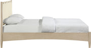 Santos Vegan Leather Headboard and Wood King Bed in Cream - B1264Cream-K