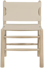 Santos Vegan Leather Upholstered Dining Chair in Beige, Set of 2 - 77094Beige-C
