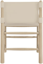 Santos Vegan Leather Upholstered Dining Chair in Beige, Set of 2 - 77094Beige-C