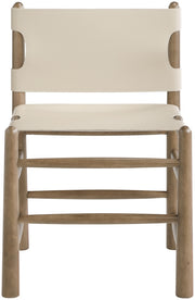 Santos Vegan Leather Upholstered Dining Chair in Beige, Set of 2 - 77095Beige-C