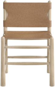 Santos Vegan Leather Upholstered Dining Chair in Brown, Set of 2 - 77094Brown-C