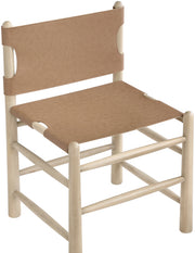 Santos Vegan Leather Upholstered Dining Chair in Brown, Set of 2 - 77094Brown-C