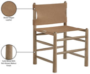 Santos Vegan Leather Upholstered Dining Chair in Brown, Set of 2 - 77095Brown-C