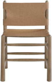 Santos Vegan Leather Upholstered Dining Chair in Brown, Set of 2 - 77095Brown-C