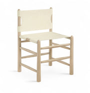 Santos Vegan Leather Upholstered Dining Chair in Cream, Set of 2 - 77094Cream-C