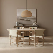 Santos Vegan Leather Upholstered Dining Chair in Cream, Set of 2 - 77094Cream-C