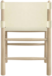 Santos Vegan Leather Upholstered Dining Chair in Cream, Set of 2 - 77094Cream-C