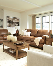 Saonara Sofa and Loveseat in Amber - PKG023819