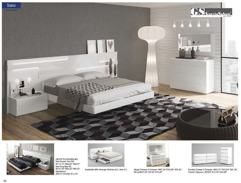 Sara Bed Queen - Gate FurnitureQueen Bed