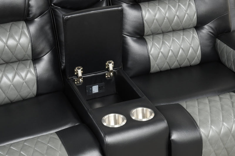 Sarasota Black 4-pc Sectional - SARASOTA-BK-4-PC-SEC