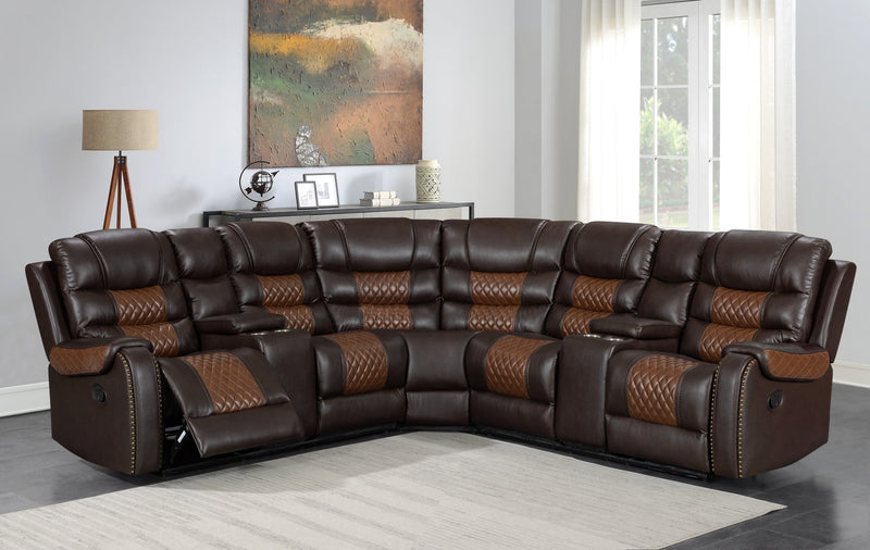 Sarasota Brown 4-pc Sectional - SARASOTA-BN-4-PC-SEC