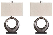Saria Antique Silver Finish Table Lamp (Set of 2) - L207394X2