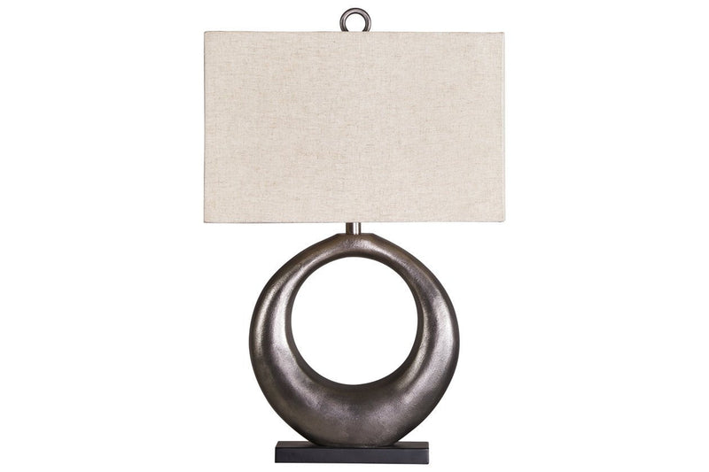 Saria Antique Silver Finish Table Lamp - Gate FurnitureTable Lamp