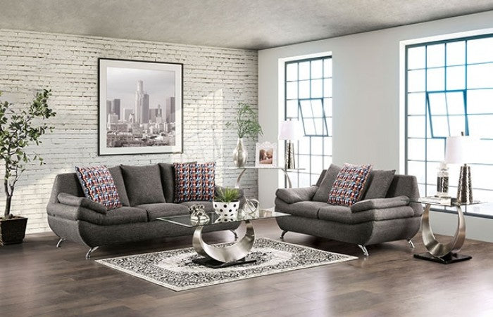 Sarnen Dark Gray Loveseat - EM6721DG-LV