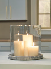 Saskia Clear/Beige Candle Holder - A2000847