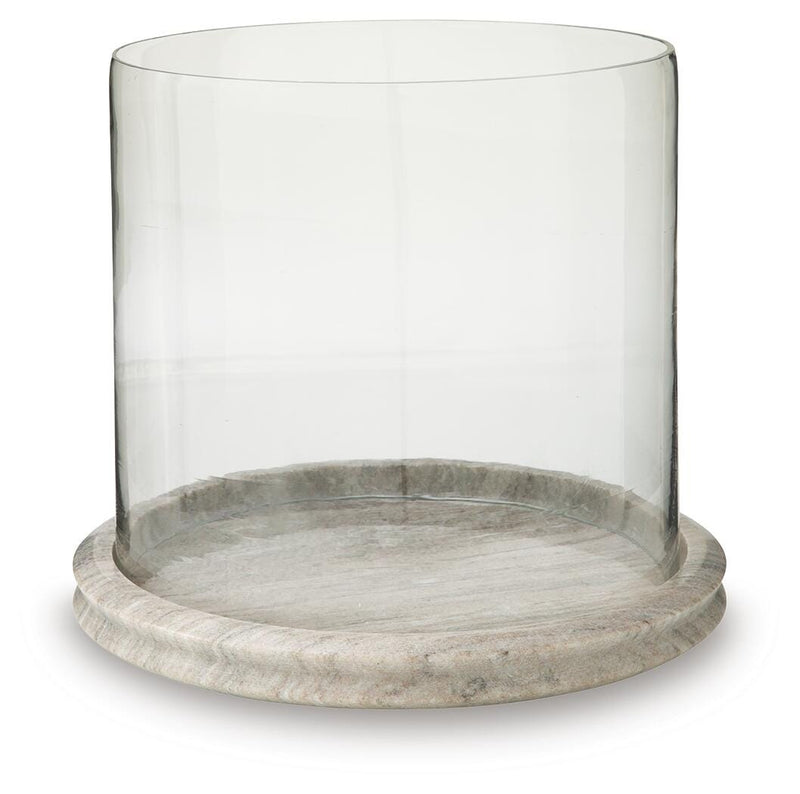 Saskia Clear/Beige Candle Holder - A2000847